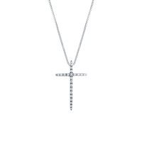 Pendente Mirco Visconti Donna Girocollo croce in Oro bianco Diamante 0.11 Ct AZ75/20 - AZ75/20